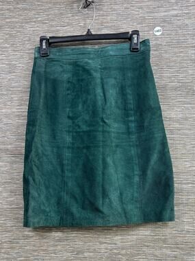 International Leather Collection Suede Pencil Skirt Womens Size 9/10 Green